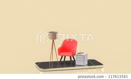 The Furniture for interior design or House decor concept 3d rendering. The Furniture for interior design or House decor concept 3d rendering. 117613581