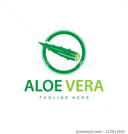 aloe vera logo cosmetic design simple green plant health symbol vector illustration aloe vera logo cosmetic design simple green plant health symbol vector illustration 117613882