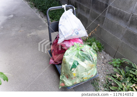 Trolley carrying trash Trolley carrying trash 117614852