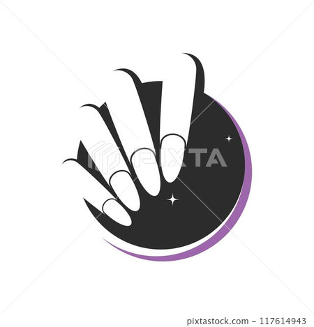 Nail polish or nail salon logo design template with creative concept 117614943