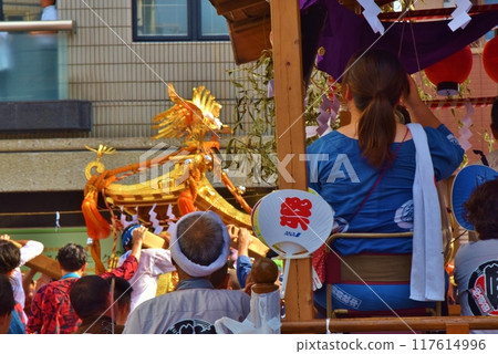 Haneda Shrine Annual Festival at dusk, Tokyo 117614996