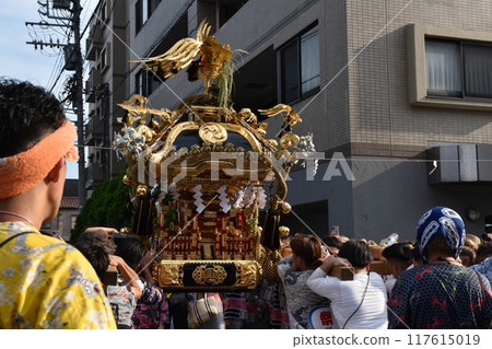 Haneda Shrine Annual Festival at dusk, Tokyo 117615019