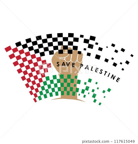 save palestine logo , free gaza vector design 117615049