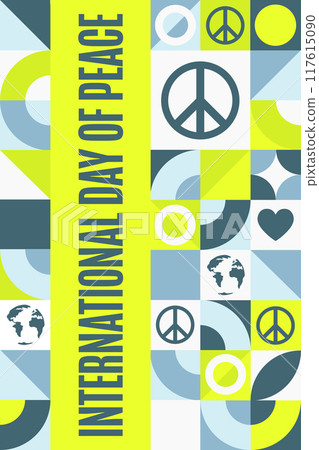 International Day of Peace. September 21. Holiday concept. Template for background, banner, card 117615090
