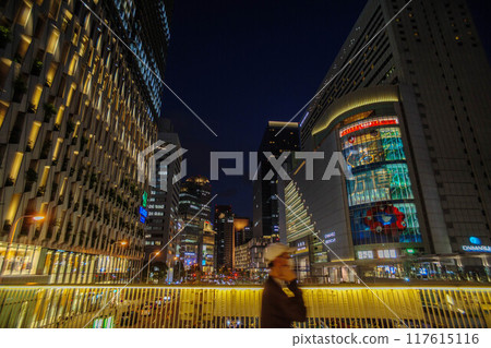 大阪梅田市中心的夜景 大阪梅田市中心的夜景 117615116