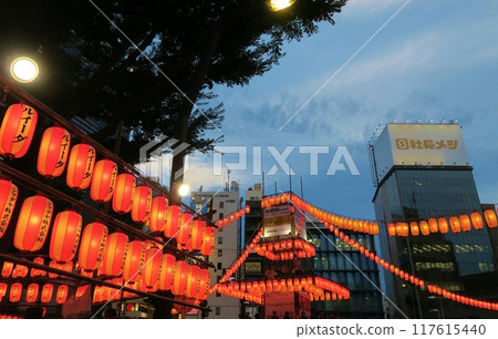 Ebisu Bon Odori Festival at dusk, Tokyo Ebisu Bon Odori Festival at dusk, Tokyo 117615440