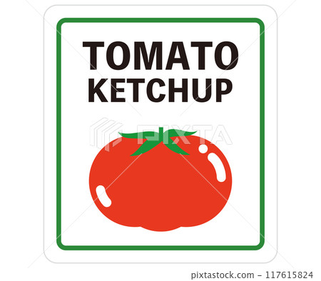 番茄醬標籤插圖 117615824