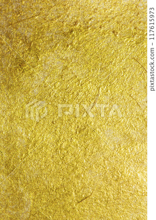 Gold acrylic paint texture on white paper background Gold acrylic paint texture on white paper background 117615973