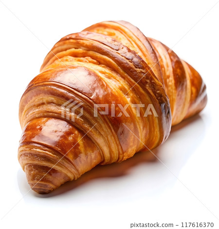 Fresh croissant isolated on white background 117616370