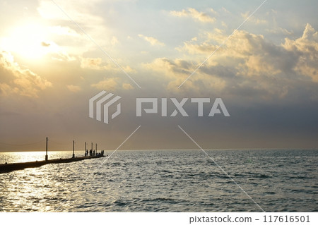 Haraoka Pier at dusk, Chiba 117616501