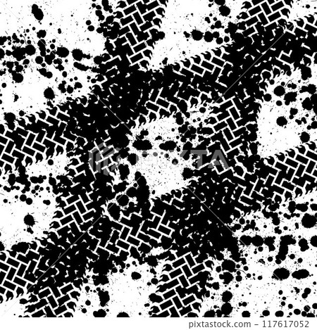 Grunge ink blots tires background Grunge ink blots tires background 117617052