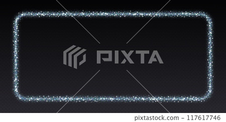 Holographic glitter frame, shimmering border in rectangular shape, festive holiday sparkles. Christmas decoration. Holographic glitter frame, shimmering border in rectangular shape, festive holiday sparkles. Christmas decoration. 117617746