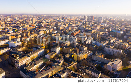 View from drone of Lodz townscape View from drone of Lodz townscape 117617994