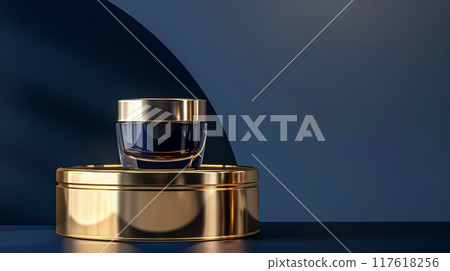 Face cream moisturiser, skincare and bodycare product on blue background, spa and organic beauty cosmetics for natural skin care routine Face cream moisturiser, skincare and bodycare product on blue background, spa and organic beauty cosmetics for natural skin care routine 117618256