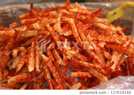 Dried shrimp sold at a dry food store in the west of Des Voeux Road, Hong Kong. Prices vary depending on the place of origin and size. Dried shrimp sold at a dry food store in the west of Des Voeux Road, Hong Kong. Prices vary depending on the place of origin and size. 117619148