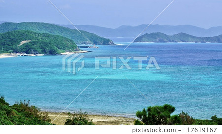 Scenery seen from Kaminohama Observatory, Zamami Village, Okinawa Prefecture Scenery seen from Kaminohama Observatory, Zamami Village, Okinawa Prefecture 117619167