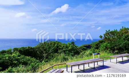 Scenery seen from Kaminohama Observatory, Zamami Village, Okinawa Prefecture Scenery seen from Kaminohama Observatory, Zamami Village, Okinawa Prefecture 117619169