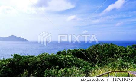 Scenery seen from Kaminohama Observatory, Zamami Village, Okinawa Prefecture Scenery seen from Kaminohama Observatory, Zamami Village, Okinawa Prefecture 117619170