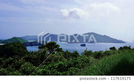 Scenery seen from Kaminohama Observatory, Zamami Village, Okinawa Prefecture Scenery seen from Kaminohama Observatory, Zamami Village, Okinawa Prefecture 117619175