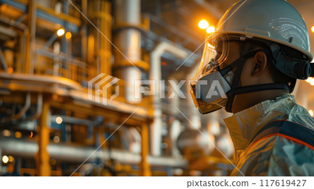 Person in Protective Suit 117619427