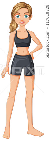 Fitness Enthusiast in Workout Attire 117619829