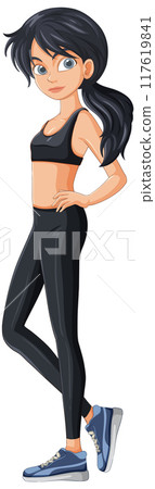 Confident Athletic Woman in Sportswear Confident Athletic Woman in Sportswear 117619841