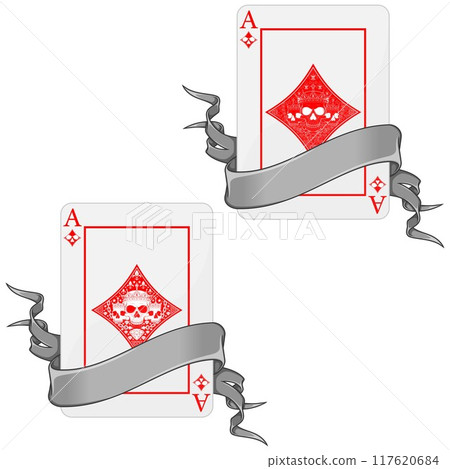 Halloween style poker cards with ribbons Halloween style poker cards with ribbons 117620684