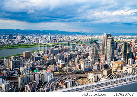 View from Umeda Sky Building in Osaka, Japan 117620768