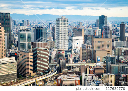 View from Umeda Sky Building in Osaka, Japan 117620778