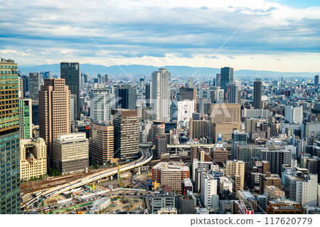 View from Umeda Sky Building in Osaka, Japan 117620779