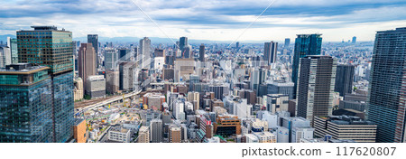 View from Umeda Sky Building in Osaka, Japan 117620807