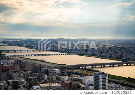 View from Umeda Sky Building in Osaka, Japan 117620825