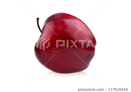 Red apple isolated on white background. 117620848