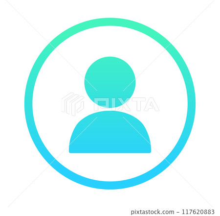 Green gradient user icon Green gradient user icon 117620883
