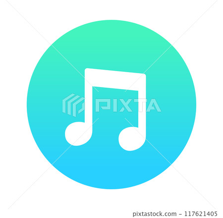 Green gradation | Musical note mark 117621405