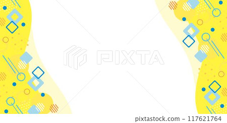 清爽幾何圖案左右框背景，尺寸比例16:9 117621764