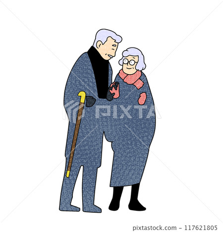 美好的情侶節友善的老年夫婦 117621805