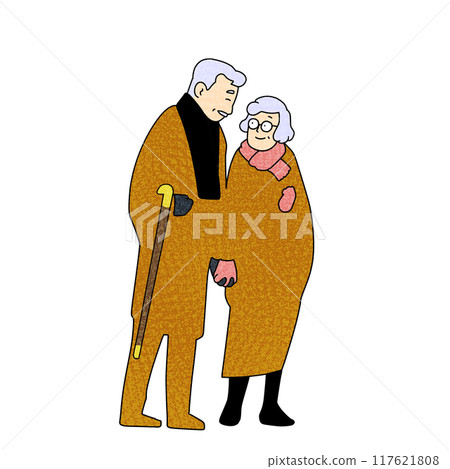 美好的情侶節友善的老年夫婦 美好的情侶節友善的老年夫婦 117621808