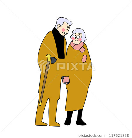 美好的情侶節友善的老年夫婦 美好的情侶節友善的老年夫婦 117621828