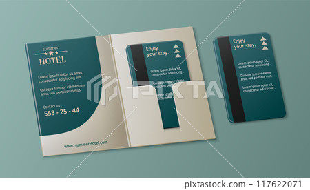 Hotel and office room key card with cover 117622071