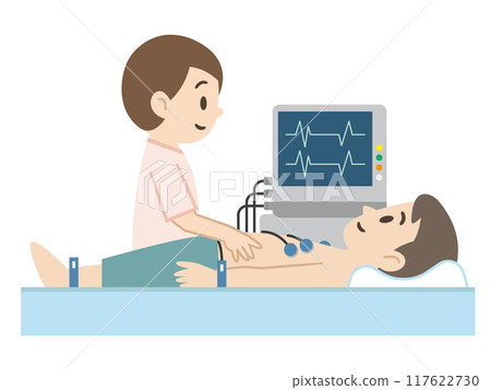 Electrocardiogram illustration 117622730