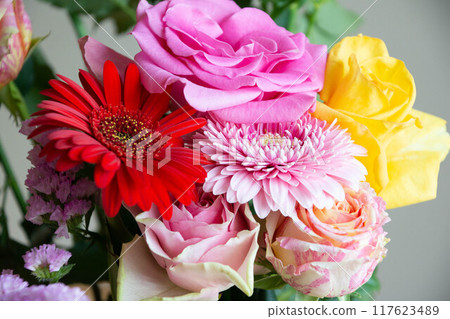 colorful bouquet colorful bouquet 117623489