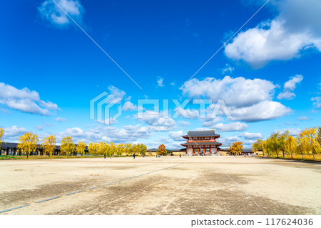 【奈良縣】藍天動感的平城宮朱雀門 117624036