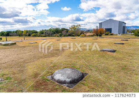 [奈良縣] 平城宮第二大極殿，雲霧繚繞 117624073