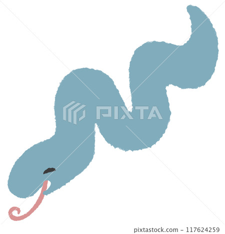 淺藍色的蜿蜒蛇 淺藍色的蜿蜒蛇 117624259