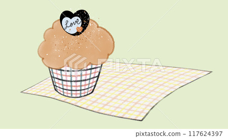 Modern and gentle cupcakes - with heart toppings - 16:9 117624397