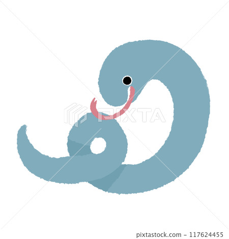 捲曲蛇藍色 117624455