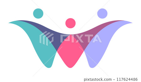 Symbol people hugging logo people Symbol people hugging logo people 117624486