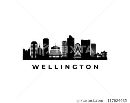 Vector Wellington skyline.  Vector Wellington skyline.  117624685