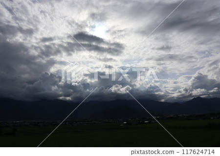 Summer sky seen in the evening 117624714